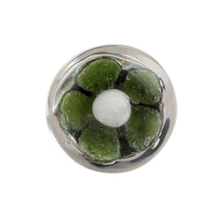 Forest Green Glass Wine Stopper Knob